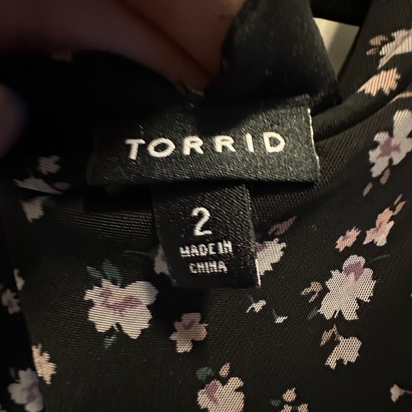 TORRID Black Floral Mesh Maxi Dress PLUS SIZE 2XL | Feminine Whimsigoth Cottage - Picture 9 of 13